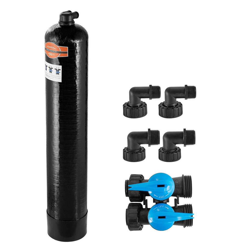 Whole House Salt Free Descaler, Water Filter for City Water, 1100,000 Gallon Whole House Water Descaler for All Kinds of Plumbing Pipes, 1" NPT & 3/4" NPT, for 5-8 Person Family