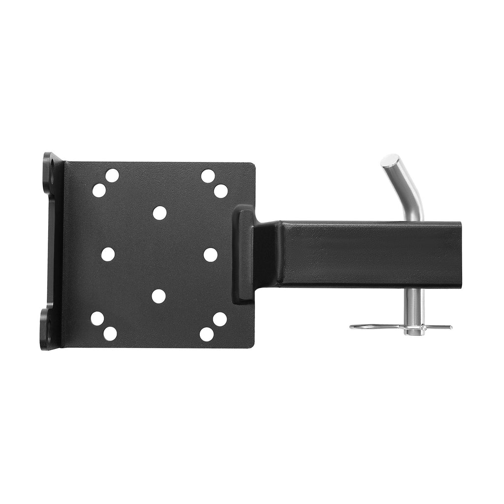 Winch Mount, 3600 lbs / 1633 kg Load Capacity, Trailer Hitch Winch Mount with 2-inch Receiver, 2/4 Winch Bolt Holes, Powder Coated Steel, Suitable for ATV UTV Pickup Truck, Black