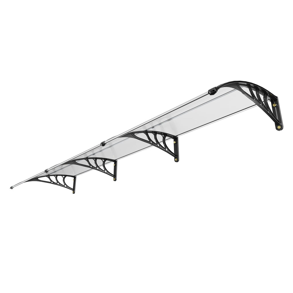 Window Door Awning Canopy, 38" x 117" Door Canopy Exterior, UF50+ PC Sunshade Sheet Awnings, Outdoor Patio Awning Sun Shade, Transparent, Waterproof, for Sun Shutter, UV, Rain, Snow Protection