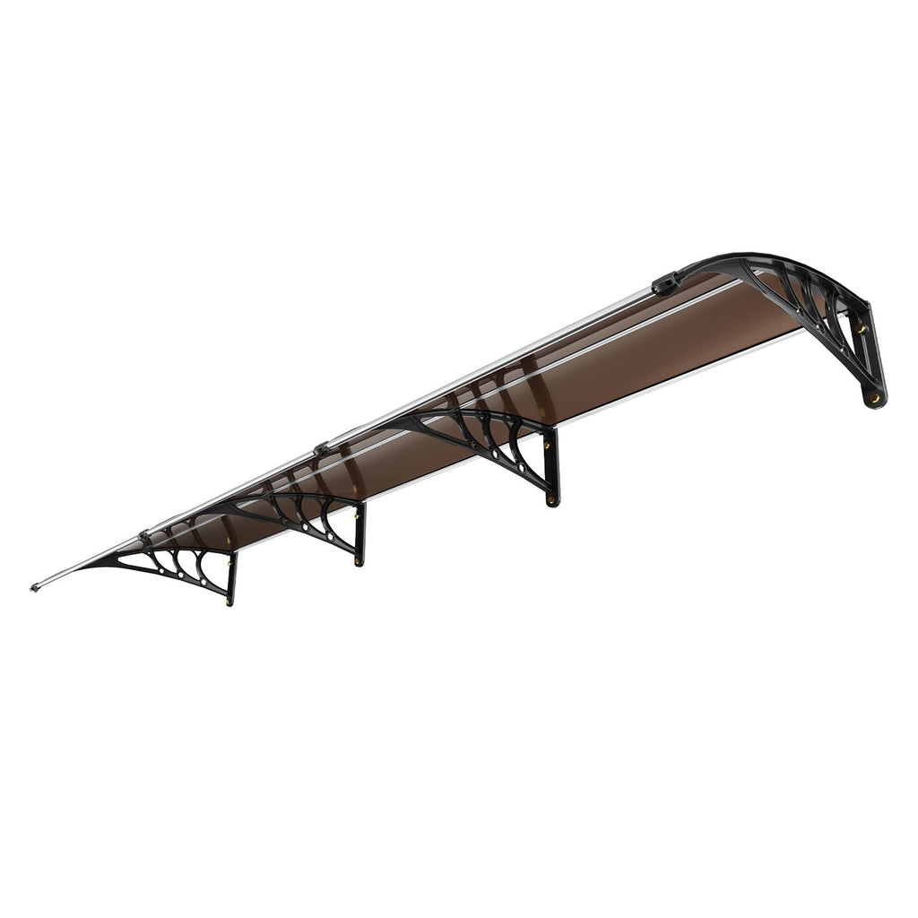 Window Door Awning Canopy 40" x 120", UPF 50+ Polycarbonate Entry Door Outdoor Window Awning Exterior, Front Door Overhang Awning for Sun Shutter, UV, Rain, Snow Protection, Hollow Sheet