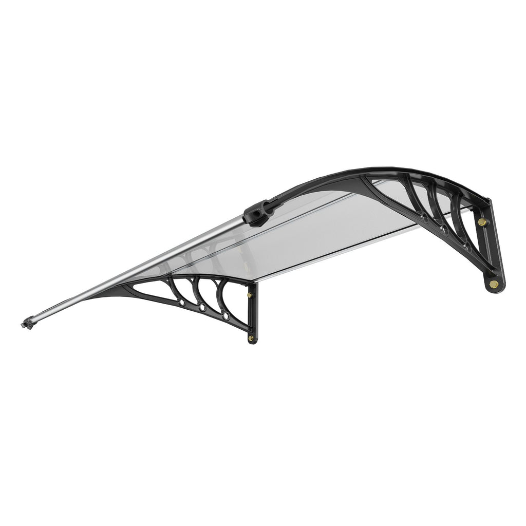 Window Door Awning Canopy 40" x 40", UPF 50+ Polycarbonate Entry Door Outdoor Window Awning Exterior, Front Door Overhang Awning for Sun Shutter, UV, Rain, Snow Protection, Hollow Sheet