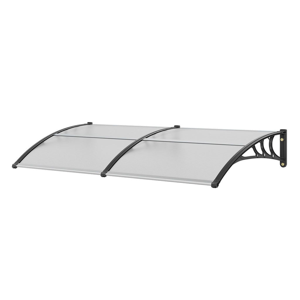 Window Door Awning Canopy 40" x 80", UPF 50+ Polycarbonate Entry Door Outdoor Window Awning Exterior, Front Door Overhang Awning for Sun Shutter, UV, Rain, Snow Protection, Hollow Sheet