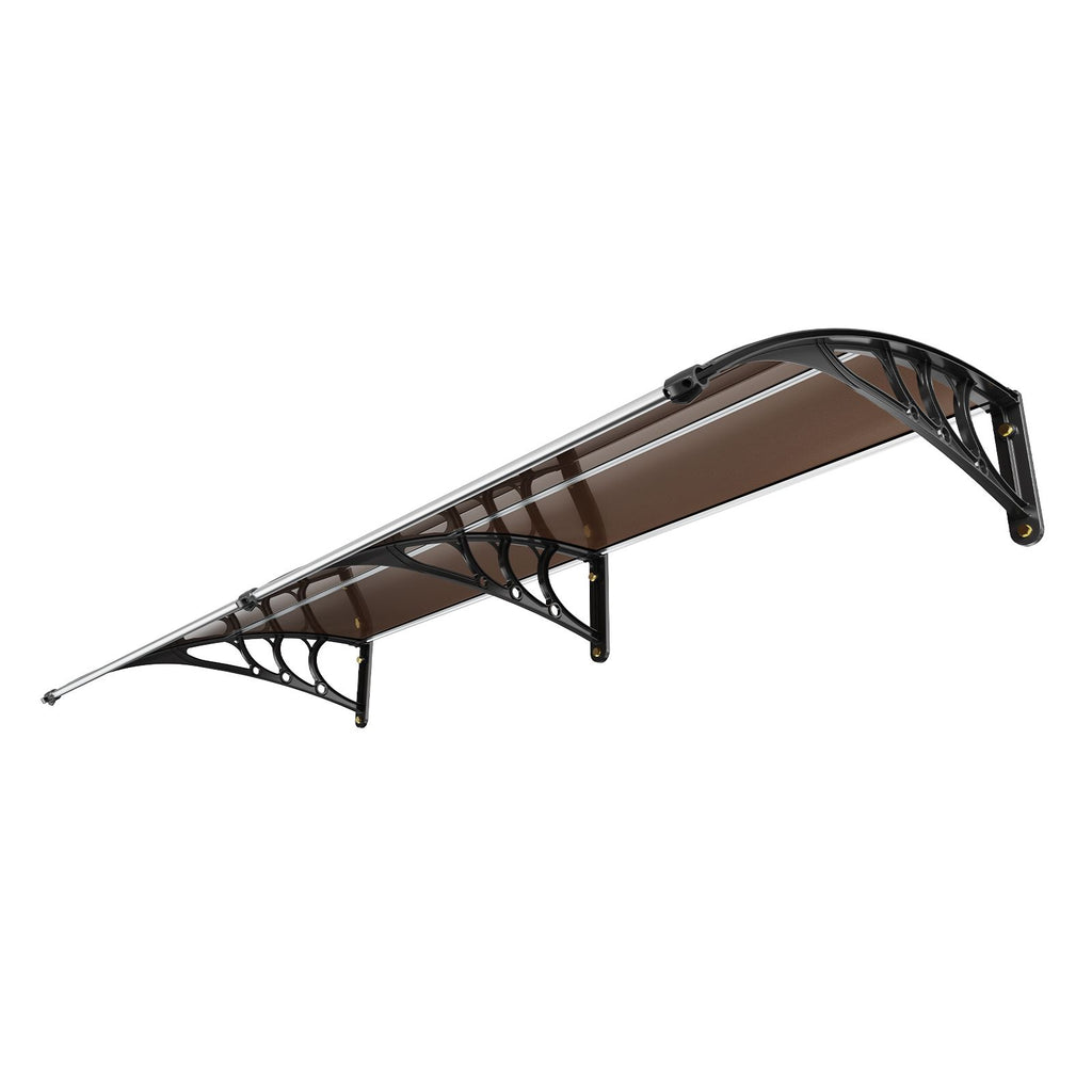 Window Door Awning Canopy 80" x 40", UPF 50+ Polycarbonate Entry Door Outdoor Window Awning Exterior, Front Door Overhang Awning for Sun Shutter, UV, Rain, Snow Protection, Hollow Sheet