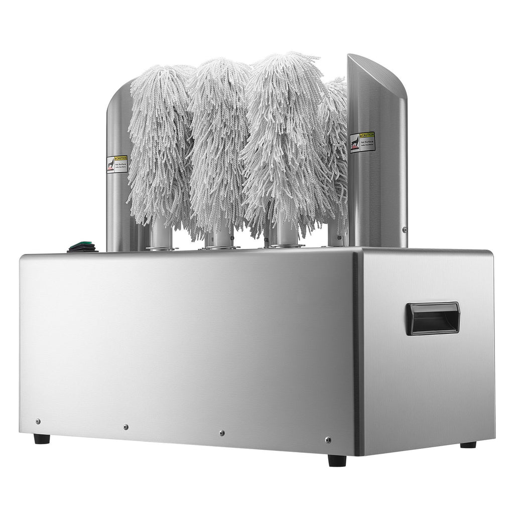 Wine Glass Polisher Machine, 8-Brush Glass Polishing Machine, 660 Cups/Hour Electric Commercial Glass Polisher for Champagne Glasses, Beer Cups, Mugs, Perfect for Bar Restaurant Kitchen
