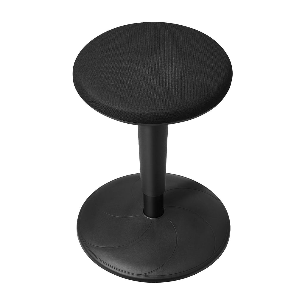 Wobble Chair, Height-Adjustable 21.7-28.3", Active Chair, Flexible Seating Wobble Stool Made of Iron Improves Focus & Posture, Ideal for Office and Home, 8° Tilt Angle, Age 12-18, Black
