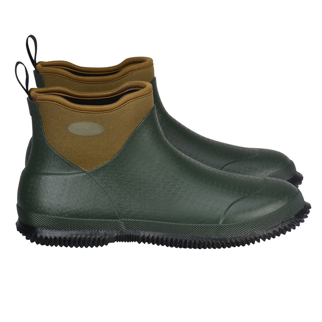 Women's Deck Boots, Waterproof Fishing Rain Boots, Anti-Slip Ankle Rubber Boots, Gardening Insulated Mud Boots, Neoprene Rubber, Lightweight & Durable, for Manufacturing, Farming, Size 11 US