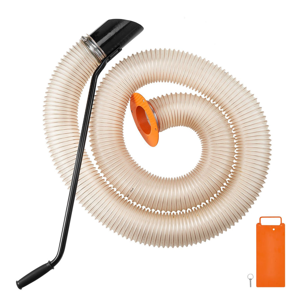 Wood Chipper Shredder Mulcher Leaf Vacuum Kit, 4.3 Inch x 13.1 ft Heavy Duty Universal Woodchipper Accessory, 4 inch Diameter for Large Volume Feeding,Fit Mainstream Brand (Chipper NOT Included)