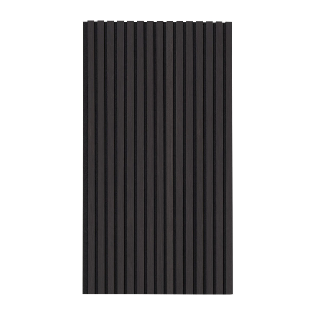 Wood Slat Acoustic Panels, 23.6 x 47.2 inch, MDF Accent Wooden Wall Panels for Modern Interior Wall Decor, Faux Wood Wall Board Panels for Noise Reduction, Black Oak