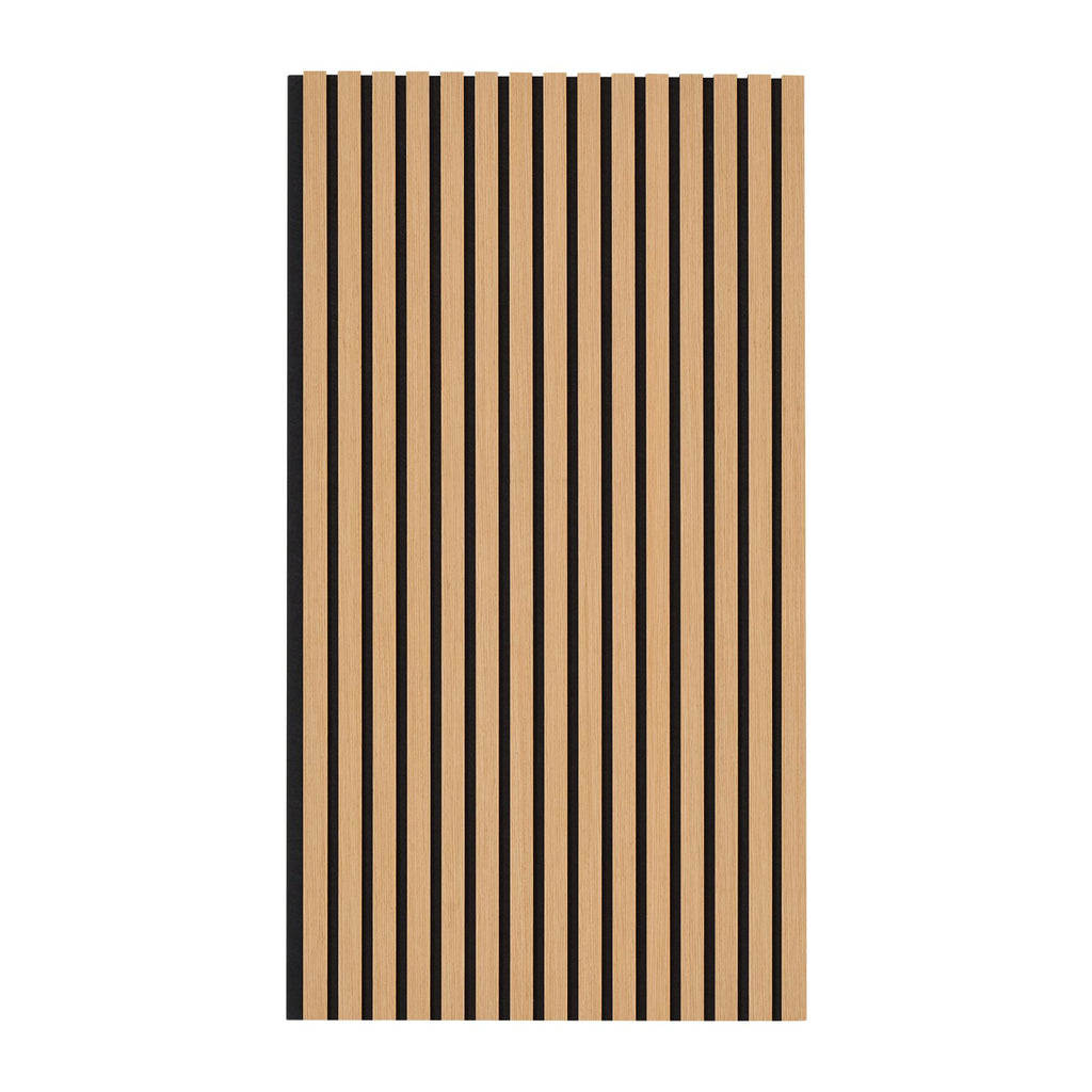 Wood Slat Acoustic Panels, 23.6 x 47.2 inch, MDF Accent Wooden Wall Panels for Modern Interior Wall Decor, Faux Wood Wall Board Panels for Noise Reduction, Light Oak