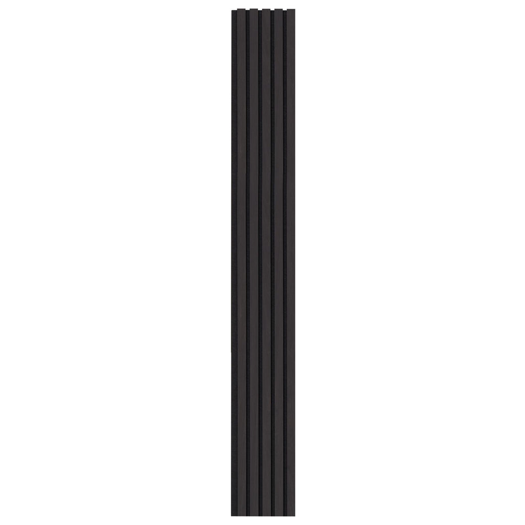 Wood Slat Acoustic Panels, 7.9 x 94.5 inch, MDF Accent Wooden Wall Panels for Modern Interior Wall Decor, Faux Wood Wall Board Panels for Noise Reduction, Black Oak