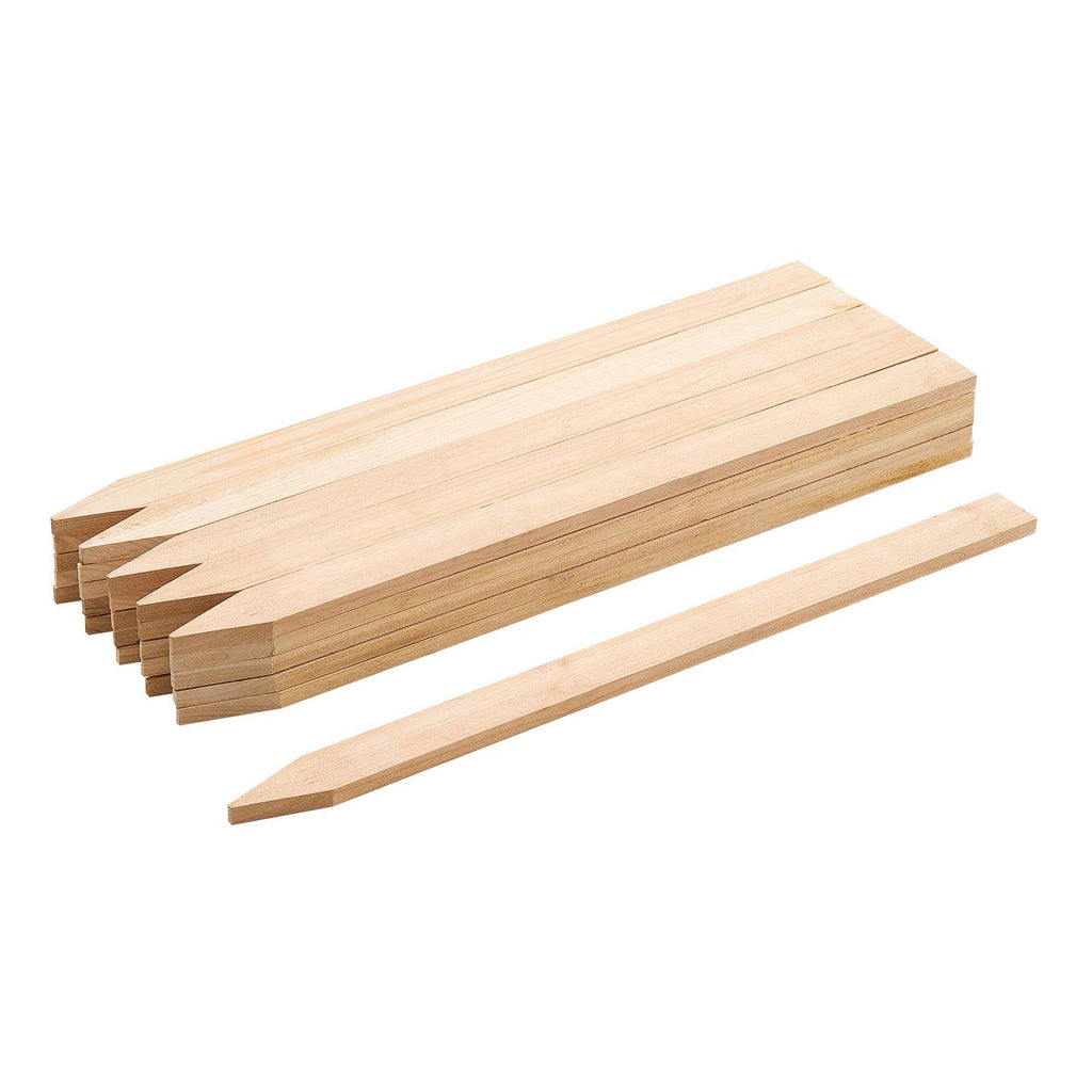Wooden Garden Stakes, 25 Pcs 24 x 0.5 x1.5 in Survey Grading Stakes, Garden Ground Stake with Sharp Point, Fir Wood Plant Support Stake, Sign Posts for Silt Fence Backyard Boundaries Baselines