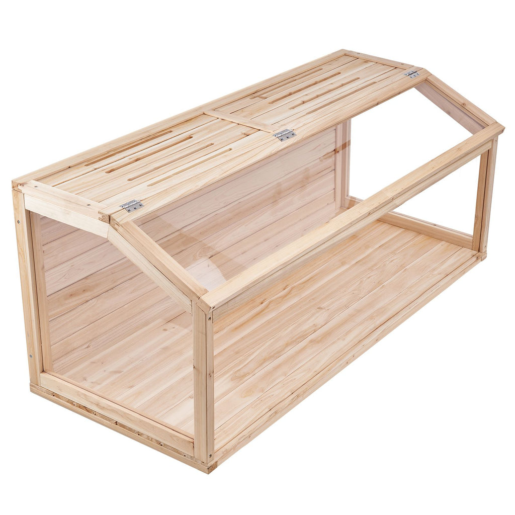 Wooden Hamster Cage, 270° Viewing Hamster Habitat, 48 x 20 x 20in, Dwarf Hamster Cages with Openable Top, Ventilated Small Animal Cage, Pet Mouse Cage for Gerbils, Rats, Guinea Pigs, Mice