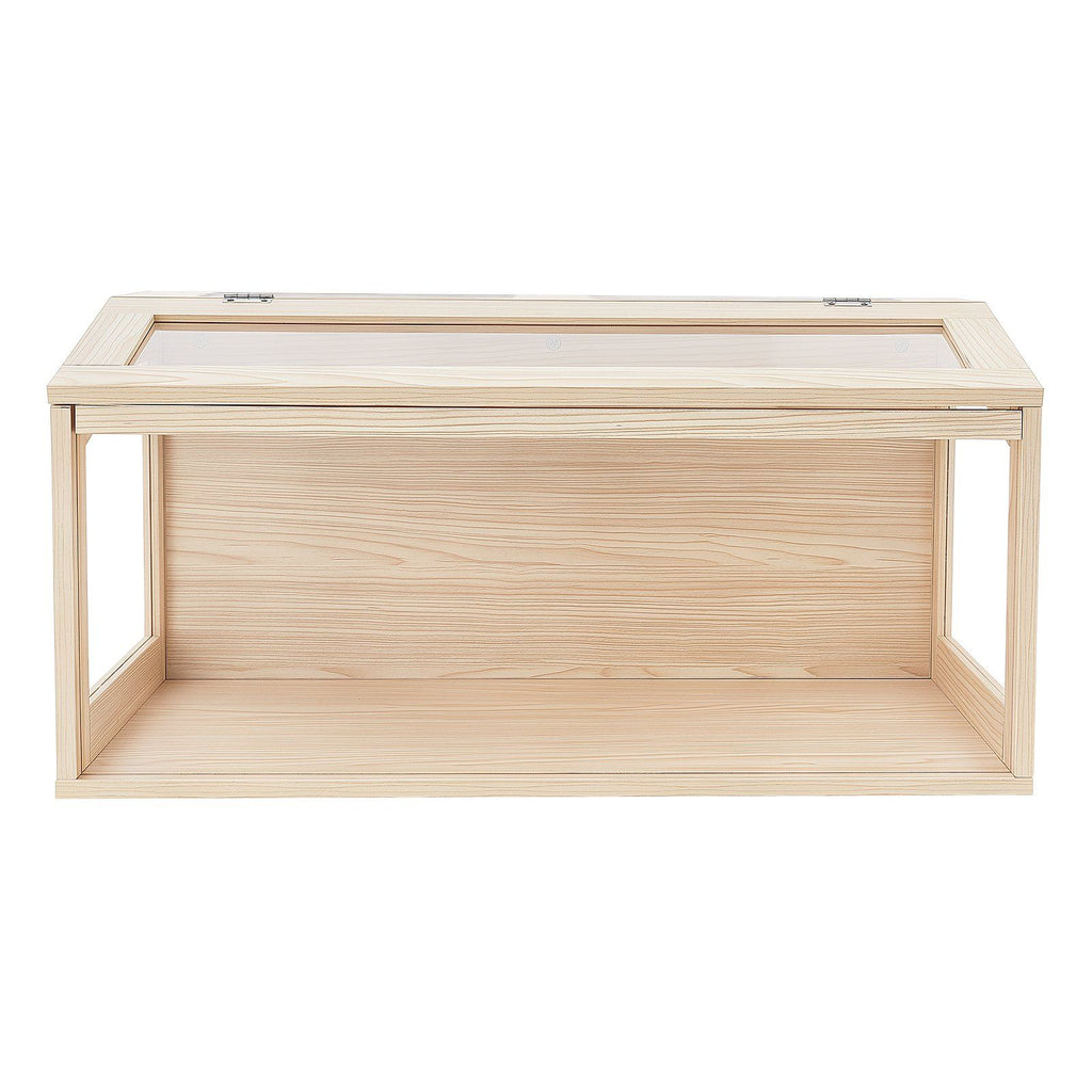 Wooden Hamster Cage 31.9"x16.1"x16.1" 270° Viewing Hamster Habitat, Chewproof Acrylic Small Animal Cage with Openable Top, Large Pet Enclosure for Syrian/Dwarf Hamsters, Guinea Pigs & Gerbils
