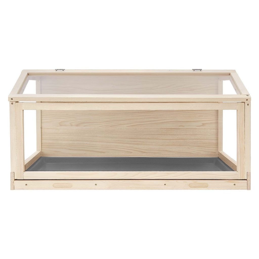 Wooden Hamster Cage 39.4"x20.5"x19.9" 270° Viewing Hamster Habitat, Chewproof Acrylic Small Animal Cage with Openable Top, Large Pet Enclosure for Syrian/Dwarf Hamsters, Guinea Pigs & Gerbils