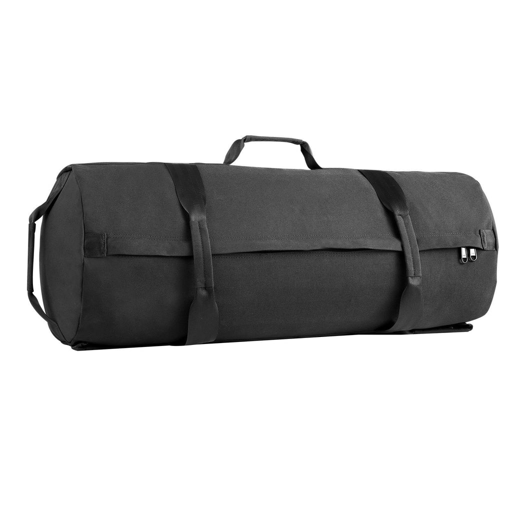 Workout Sandbag, Heavy Duty Workout Power Bags with Handles, 50-125 lbs Adjustable Slam Bag for Fitness Strength Weight Training Cross-Training, Home Gym Exercise, Black (Unfilled)