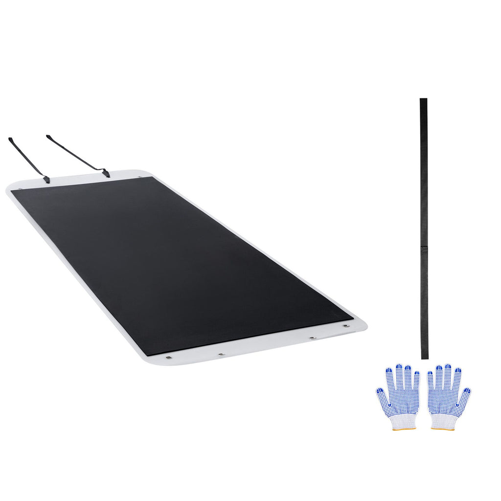 Yard Drag Sled, 110 x 40 in, 1600lbs Heavy Duty Utility Sled, PE Drag Glider with Ropes & Pull Cable, Dual Use Game Hauler for Firewood Ice Fishing, Compatible with ATVs UTVs Tractors
