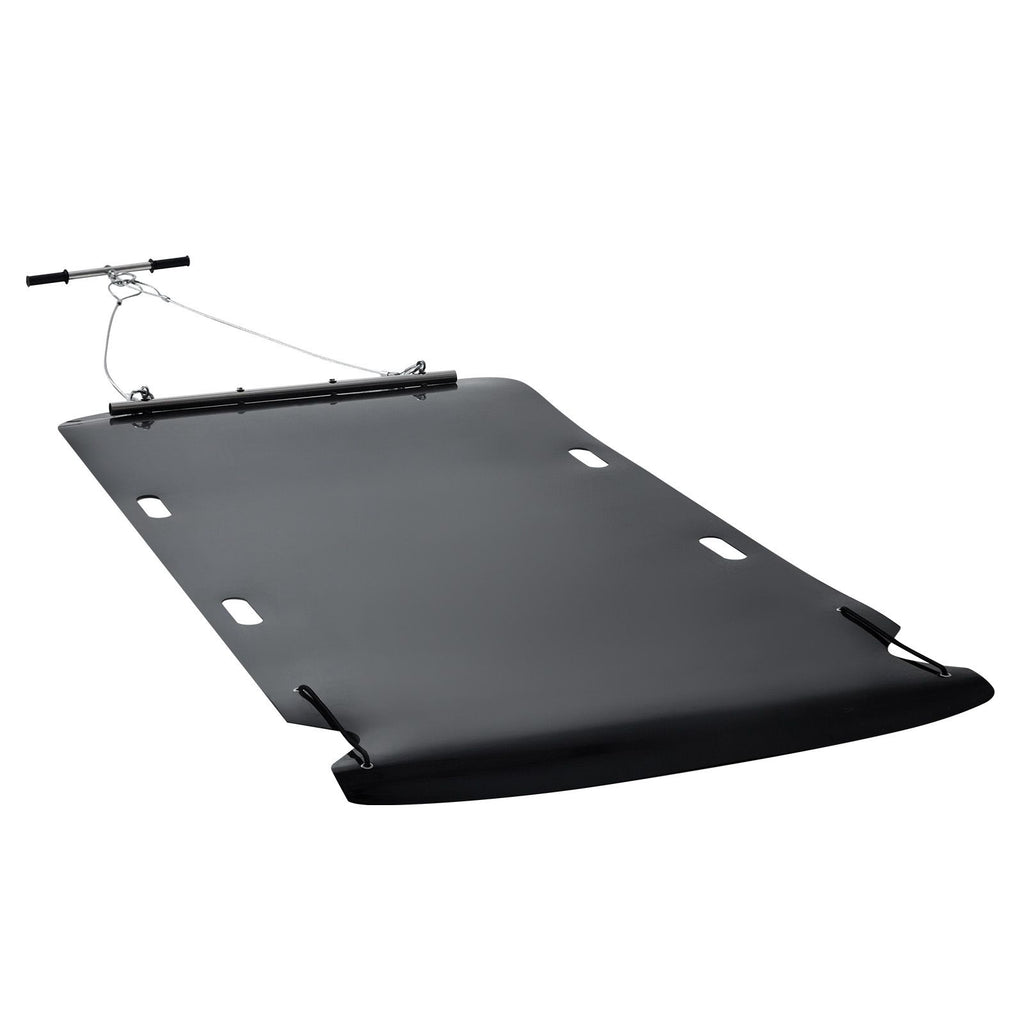 Yard Drag Sled, 90 x 46 in, 1500lbs Heavy Duty Utility Sled, HDPE Drag Glider with Ropes & Pull Cables, Hand & Vehicle Use Game Hauler for Firewood Ice Fishing, Compatible with ATVs UTVs